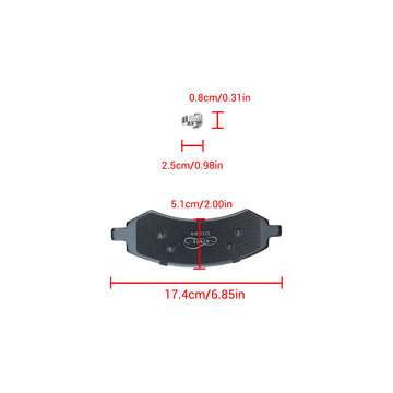 MMOMOTORSPORT Rear Ceramic Brake Pads w/ Hardware for Chevy Silverado GMC Sierra Yukon XL 1500